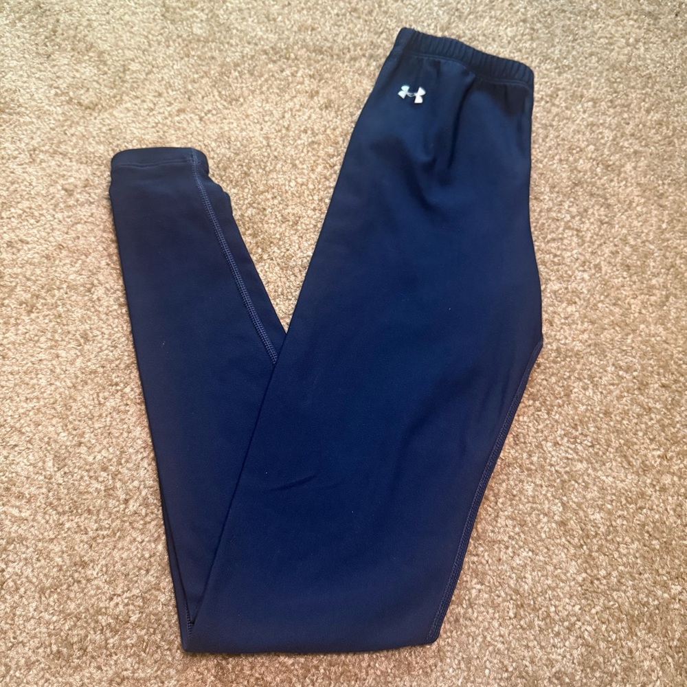 Under Armour Navy Compression Leggings, Size Small